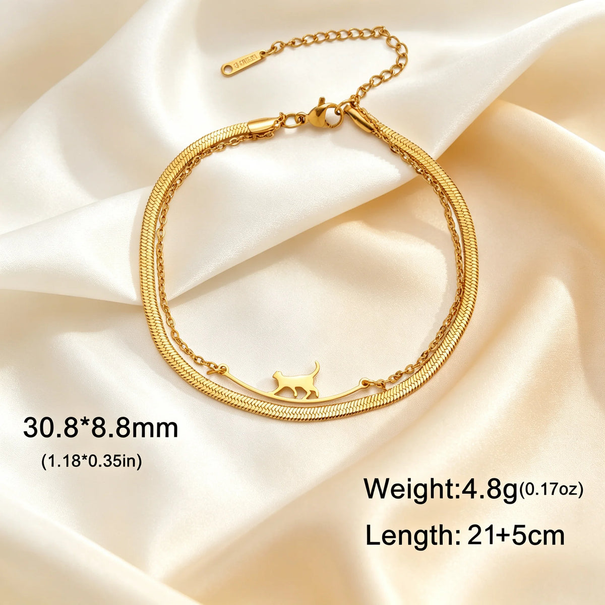 Cute Dachshund Dog Stainless Steel Bracelet for Women's Valentine's Day Commemorative Day Jewelry and Gift Wholesale