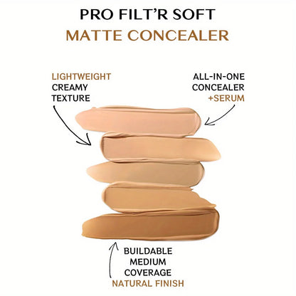 2Pcs Full Coverage Waterproof Liquid Foundation&Black Triangular Powder Puff-LongLasting Matte Finish Dark Circle&Blemish Cover