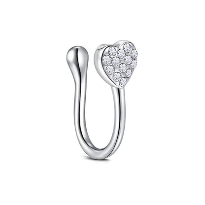 1Pcs Stainless Steel Nose Ring Hoop C Shape Septum Rings Non Piercing Ear Clip Earring Fake Nose RingsWomen Piercing Jewelry