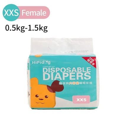 Female Dog Diaper Super Absorption Pet Menstrual Physiological Pants Leakproof Nappies Pants Breathable Puppy Short Dog Supplies