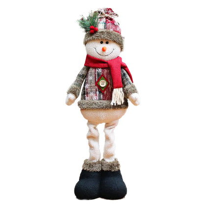 3PCS Christmas Decorative Christmas Dolls Reindeer Snowman Santa Claus Standing Doll New Year Ornament Christmas Merry Christmas