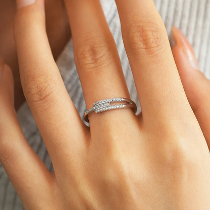 S925 Sterling Silver Moissanite Ring
