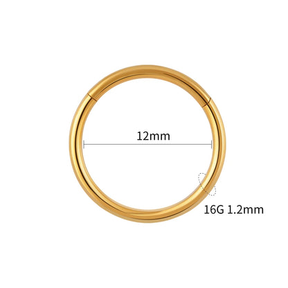Right Grand ASTM F136 Titanium Hinged Hoop Nose Rings 20G 18G 16G Septum Ring Body Piercing Jewelry Helix Cartilage Rook Earring