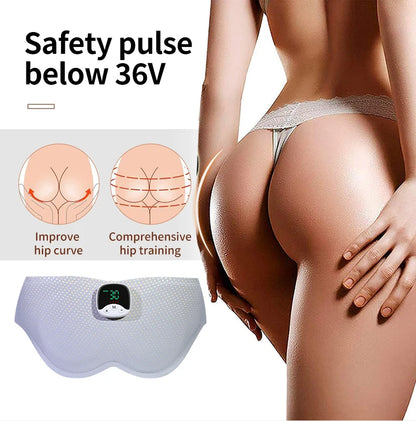 EMS Hips Trainer Butt Muscle Stimulator USB Charging Wearable Buttocks Toner 10 Modes 30 Levels with Remote Control for Women