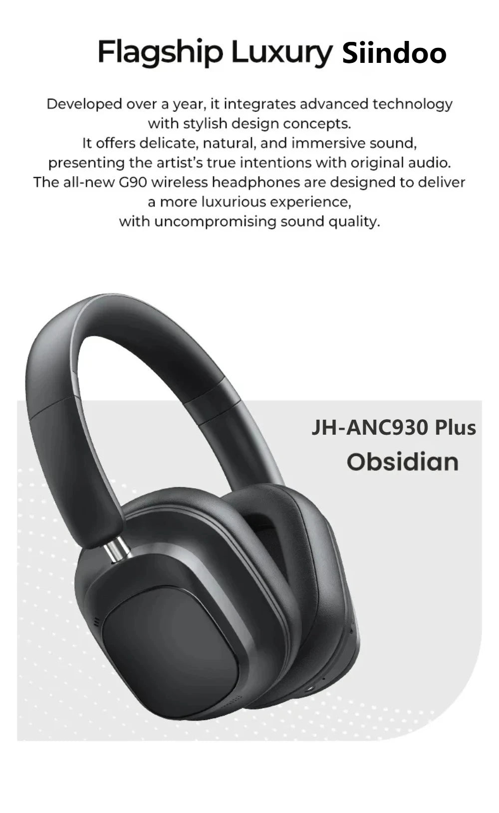 Noise Cancelling earphones With detachable display screen 930Plus Head-mounted Headphones Wireless Bluetooth Earphones With Mic