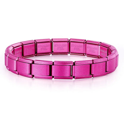 2025 New Men and Women Starry Colors 18 Pieces Italian Charm Fit 9mm Stainless Steel Modular Bracelet Wholesale Jewelry