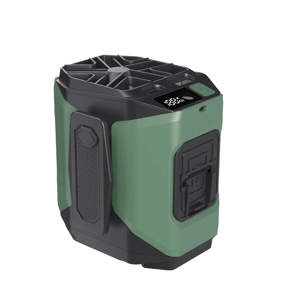 Multifunctional Portable Cooling Fan 20000mAh Waist‑clip Fan,Folding Hand‑held Turbo Fan,270°Rotatable Camping Fan With LED Light Outdoor Rechargeable Mini Air Cooler For Camping Working Travel