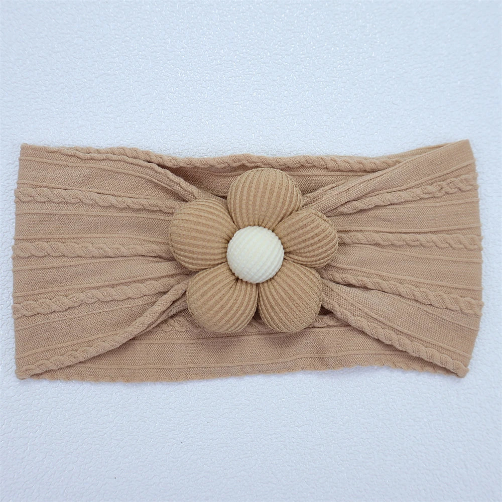 New Flower Nylon Girl Hairband Elastic Soft Baby Headband for Children Turban Headwear for Newborn Baby Kids Hair Accessories