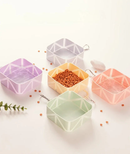 New Cat and Dog Foldable Bowl Silicone Portable Outdoor Drinking Water Dog Food Bowl Cat Bowl Camping Bowl Pet Travel Bowl