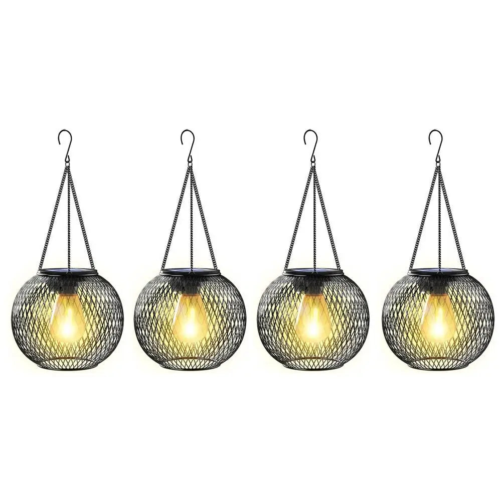 Outdoor Camping Solar Lights for Outside Decorative Solar Lantern Outdoor Hanging Lights Waterproof Solar Lanterns Garden Decor