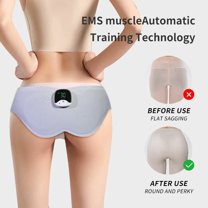 EMS Hips Trainer Butt Muscle Stimulator USB Charging Wearable Buttocks Toner 10 Modes 30 Levels with Remote Control for Women