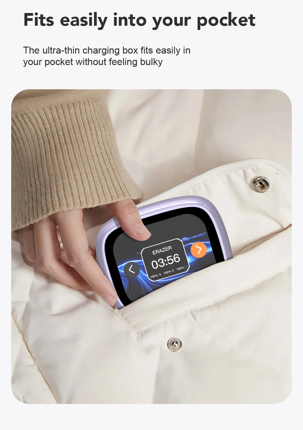 Translator ERAZER XF28 Bluetooth V6.0 Open-ear True Wireless EarbudsTranslation Earphones Office Travel,ASMR Headset APP