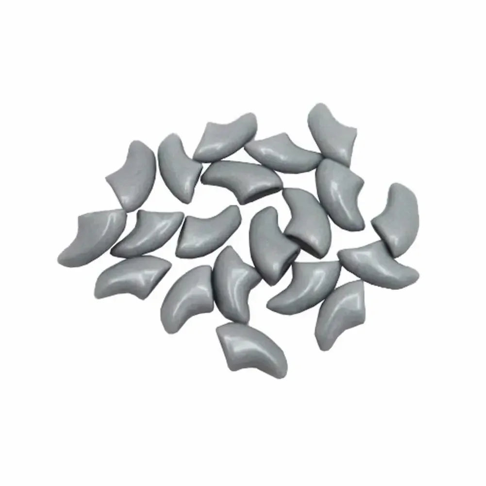 Lovely 20pcs Silicone Soft Cat Nail Caps Cat Nail Covers Pet Claw Paws Caps Adhesive Glue Animal Protection