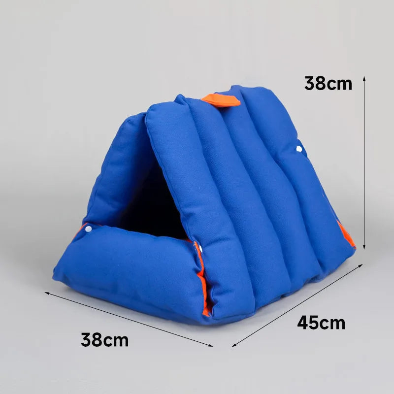 Triangular Sofa Cat Nest and  Drilled Holes Can Be Combined and Deformed. Multi-purpose Warm Autumn and Winter Pet Nests.