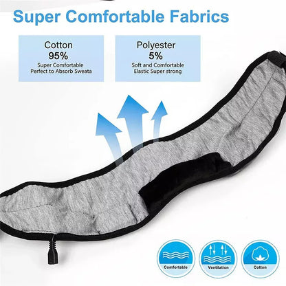 Bluetooth Wireless Headphones Sleeping Eye Mask Earphones Smart Music Sleep Headband Soft Elastic Eye Cover Headset Yoga Travel