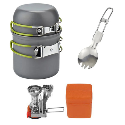 Outdoor Camping Cooking Set Optional Stove Combo Portable Cookware Tableware For Hiking Picnic Backpacking BBQ Supplies