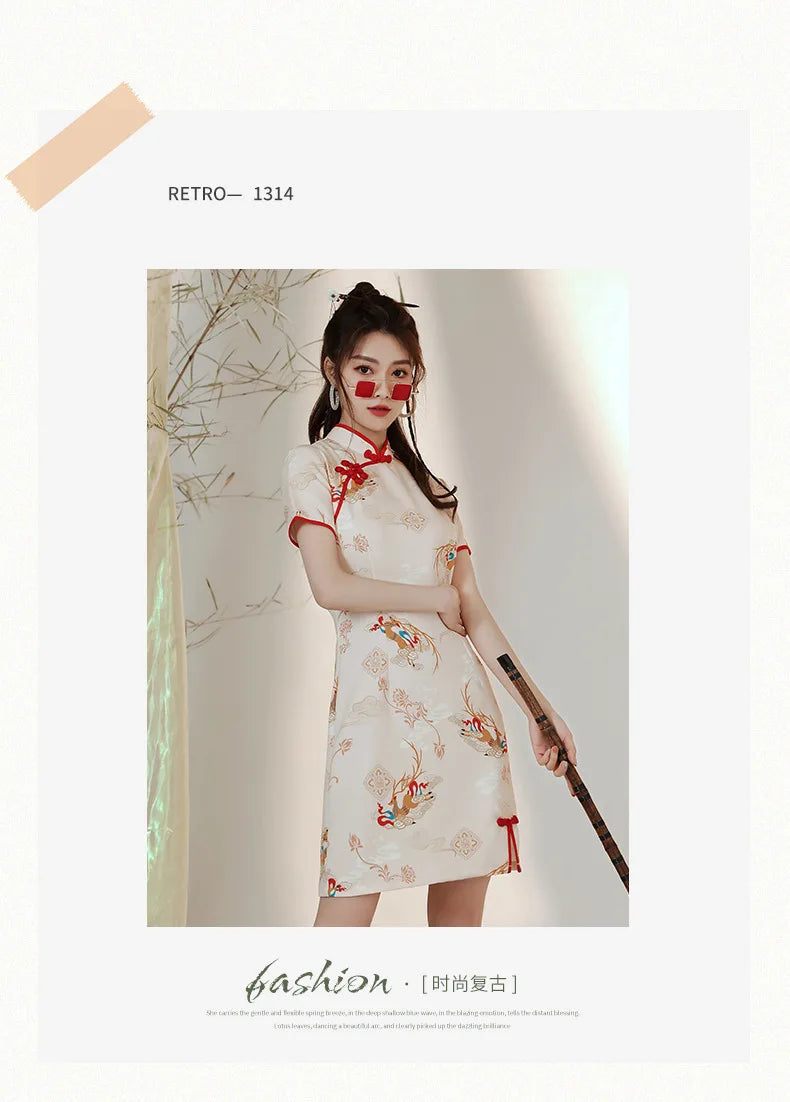 New Arrival Improved Cheongsams Chinese Style Qipao Personality Niche Design Chinese Dress ципао 치파오 Robe Soirée Femme Luxe