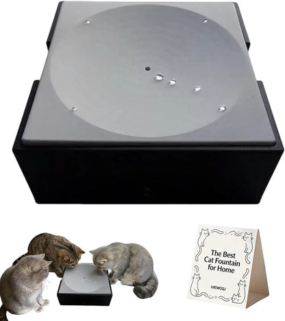 Cat Water Dispenser with Drip Design,Interactive Pet Drinking Toy,Easy to Clean Water Station for Indoor Outdoor Cats and Kitten