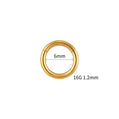 Right Grand ASTM F136 Titanium Hinged Hoop Nose Rings 20G 18G 16G Septum Ring Body Piercing Jewelry Helix Cartilage Rook Earring