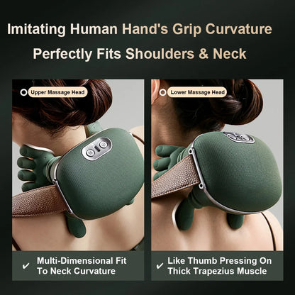 Neck Shoulder Massager Electric Kneading Massager Heated Back Massagers Muscles Massage Pillow Neck Waist Leg Body