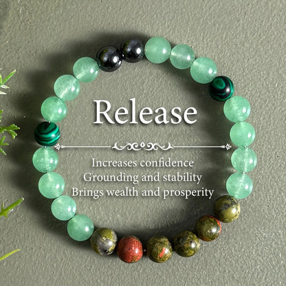 Natural Stone Symbolic Beaded Bracelet Women Men Anxiety Relief Protection Money Spiritual Inner Self-Love Jewelry