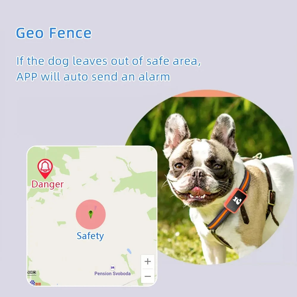 4G GPS Tracker for Dogs and Cats Waterproof Pet Locator with Health Monitor and Step Counter free card