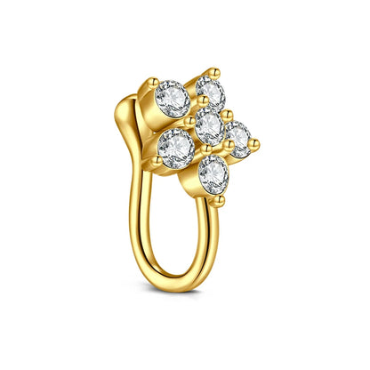 1Pcs Stainless Steel Nose Ring Hoop C Shape Septum Rings Non Piercing Ear Clip Earring Fake Nose RingsWomen Piercing Jewelry