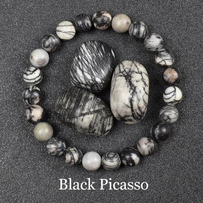 Natural Golden Obsidian Stone Beads Bracelet Men Women Golden Light Rainbow Obsidian Raw Stone Round Bead Natural Energy Jewelry
