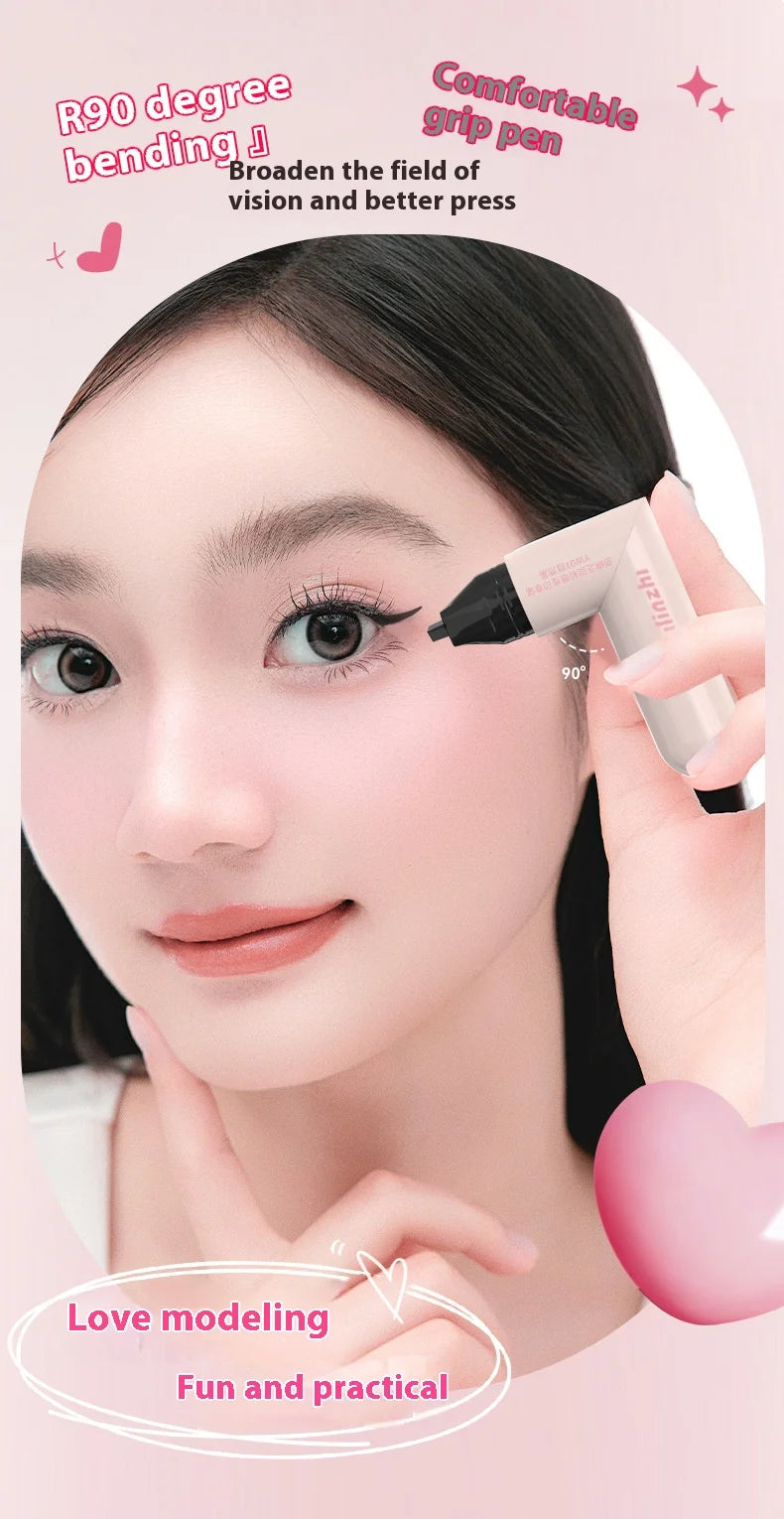 Lazy Integrated Eyeliner Stamp Symmetric Precise Outline Seal Lasting Waterproof Liquid Eye Liner Pen Extended Eye Tail Makeup