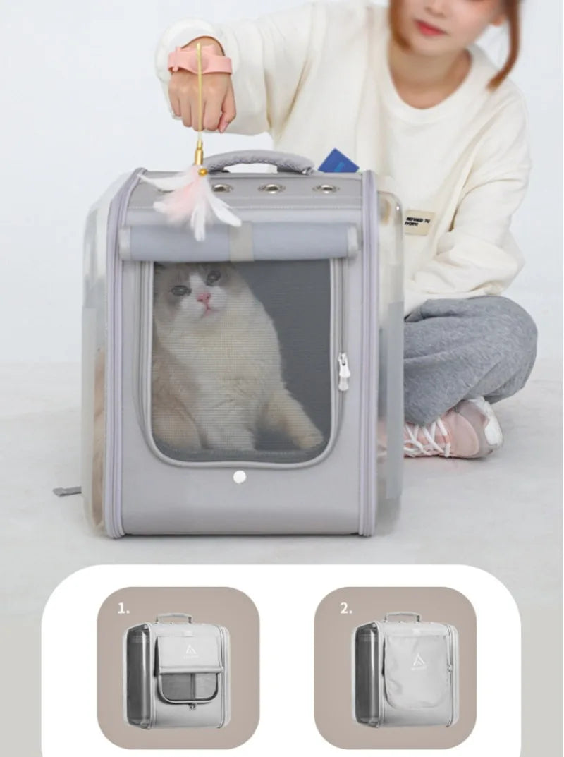 Pet Out Cat Dog Portable Backpack High-capacity Space Capsule Dogs Portable Travel Shoulder Bag Carriers Ventilate Accessories