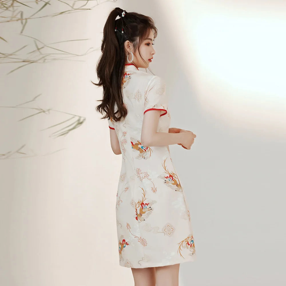 New Arrival Improved Cheongsams Chinese Style Qipao Personality Niche Design Chinese Dress ципао 치파오 Robe Soirée Femme Luxe