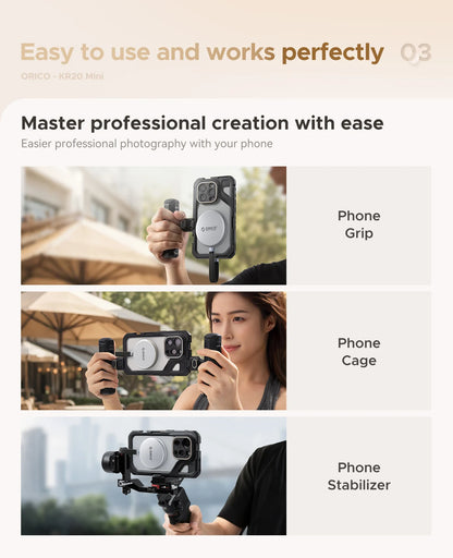 ORICO KR20Mini Magnetic External SSD for iPhone 17 16 15 Pro/Max ProRes 2000MB/s 4K ProRes HDR Record and Store