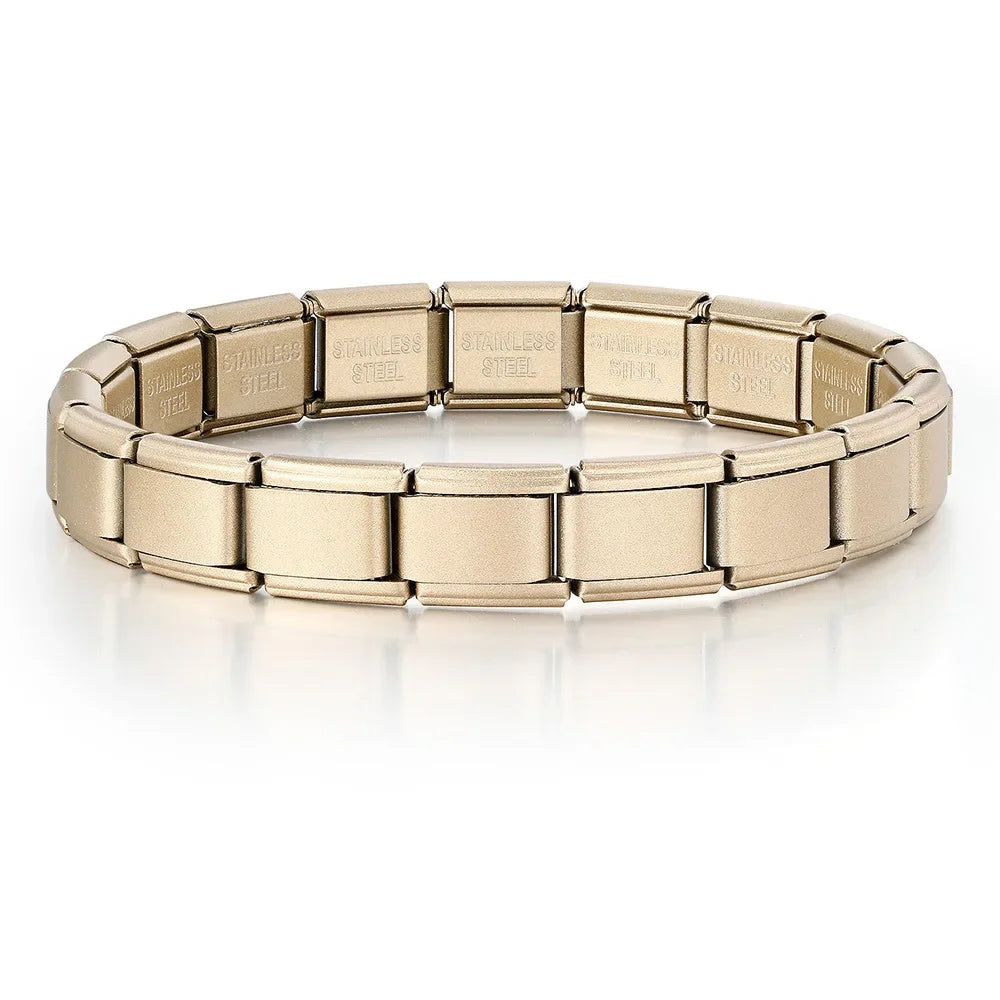 2025 New Men and Women Starry Colors 18 Pieces Italian Charm Fit 9mm Stainless Steel Modular Bracelet Wholesale Jewelry