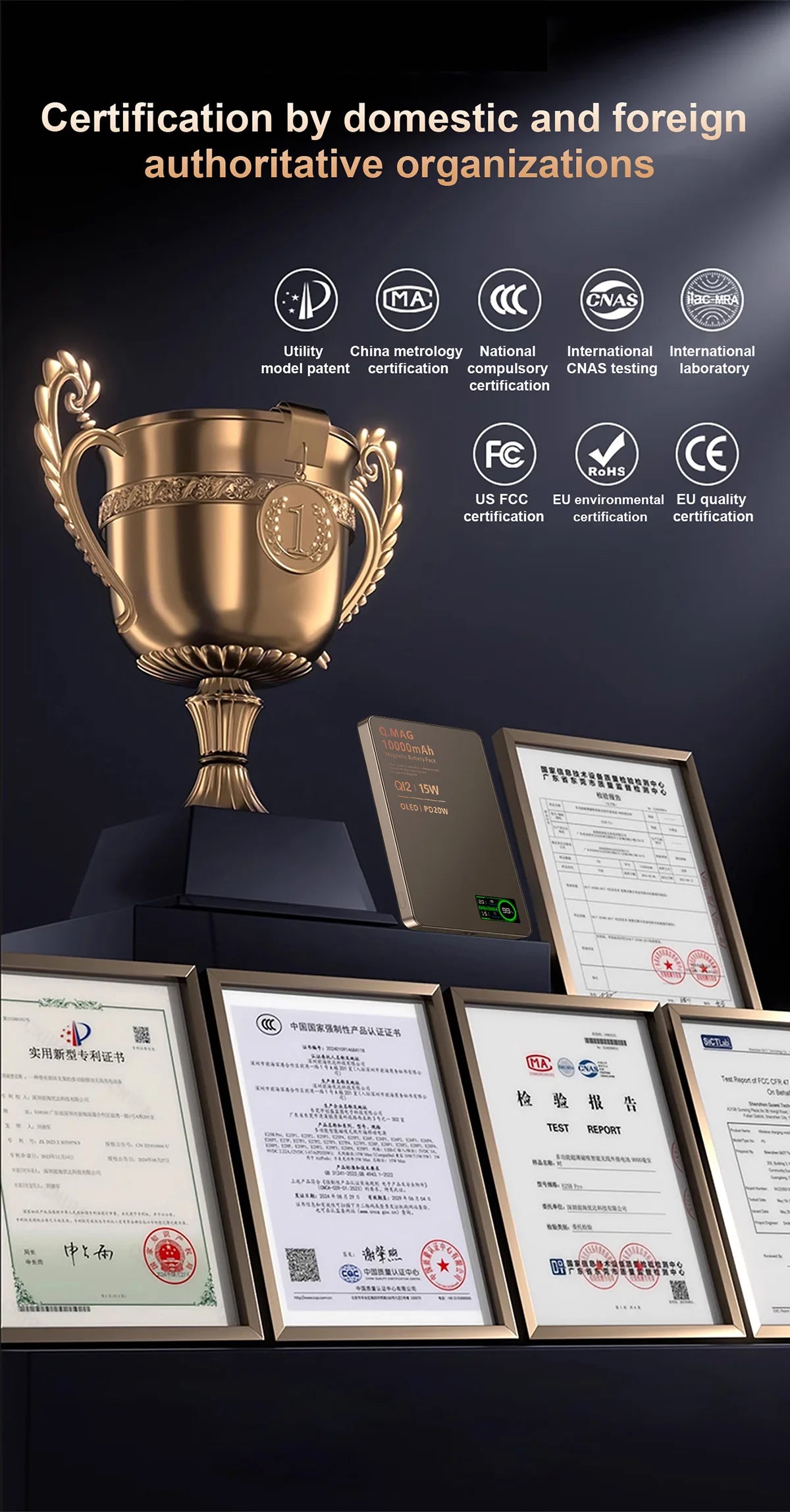 10000mAh Magnetic 3 in 1 Wireless Power Bank 20W USB C Fast Charging External Battery for iPhone 17 16 15 14 Airpods Apple Watch