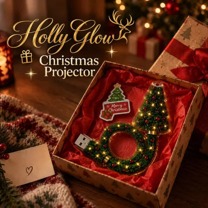 Christmas Projector Light, USB Powered Christmas Night Light with 6+ Holiday Patterns, Flexible Tree Lamp for Bedroom, Ceiling