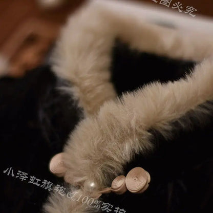 New Chinese Vest Chinese Style Tang Suit Retro Black Plus Velvet Sleeveless Chinese Jacket Horse Clip Winter Cardigan Women