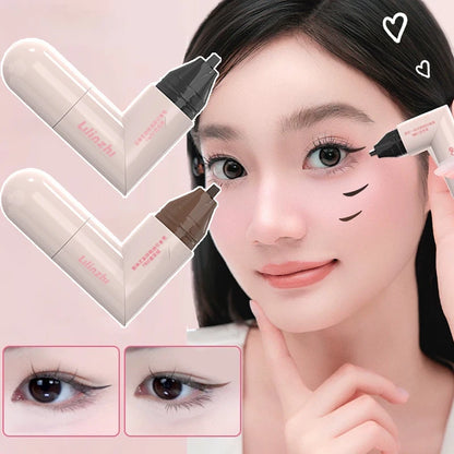 Lazy Integrated Eyeliner Stamp Symmetric Precise Outline Seal Lasting Waterproof Liquid Eye Liner Pen Extended Eye Tail Makeup