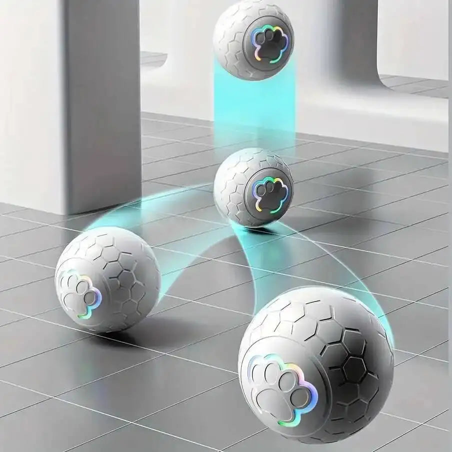 Smart Dog Interactive Toy Ball Electronic Pet Toy Ball USB Automatic Bouncing Rolling Toy Ball With RGB Lights Puppy Cat Product