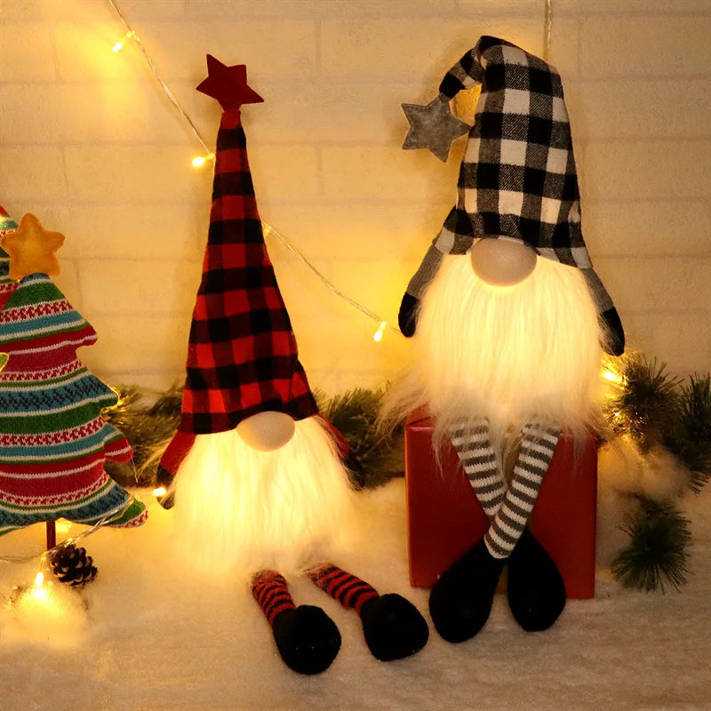 20/30cm LED Faceless Doll Elf Gnome with Lights Christmas Decoration Home Merry Christmas Navidad Children New Year Gift  2025