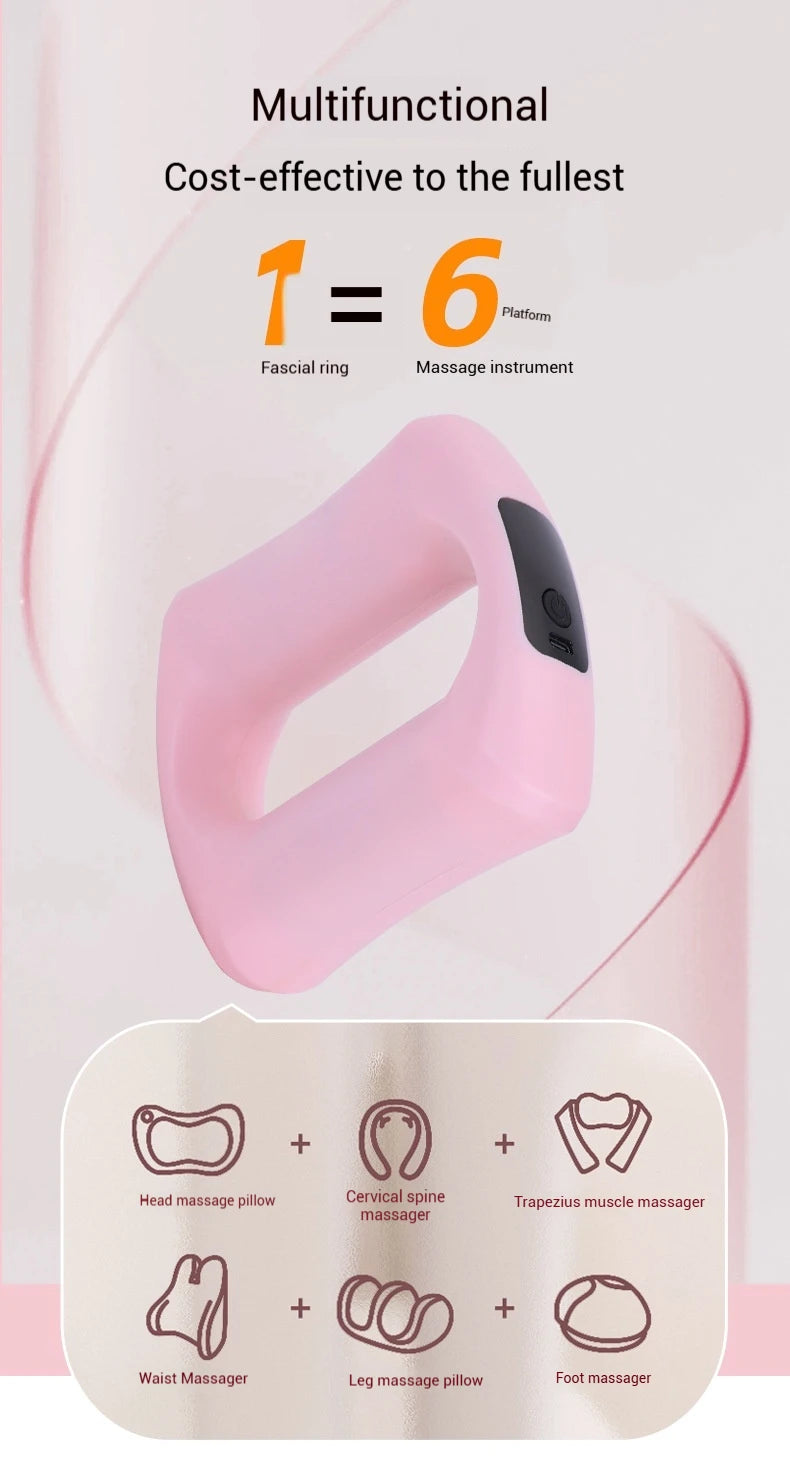 Fascia Ring Vibration Slimming Machine for Slimming Belly & Legs, Muscle Massager, Multi-functional Mini Fascia Gun for Wome