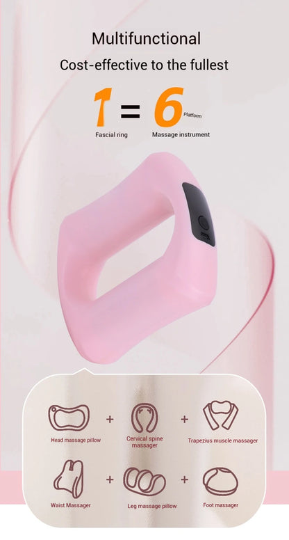 Fascia Ring Vibration Slimming Machine for Slimming Belly & Legs, Muscle Massager, Multi-functional Mini Fascia Gun for Wome