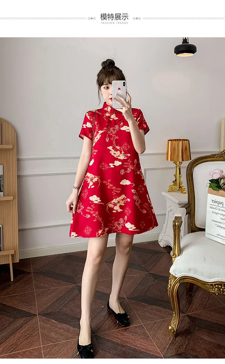 Chinese Traditional Dress Qipao for Women Fashion Vintage Lace Cheongsam Vestidos Autumn Sexy Elegant Party Wedding Clothing