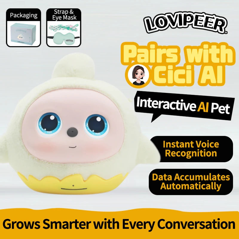 loviPeer Artificial Intelligence AI Bean Bag Deepseek Desktop Robot Conversation Chat Companion Plush Toy