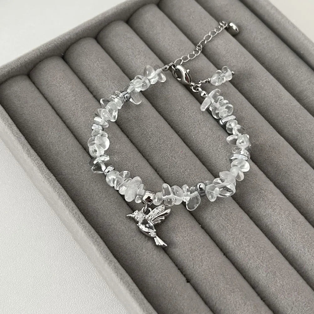 Fashion Bracelets For Women New Vintage Irregular CCB Beads Imitation Pearl Chain Jewelry Valentine's Gift B074