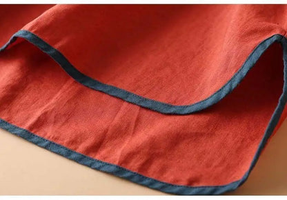 2023 Chinese Style Embroidery Blouse for Women  Summer O-neck Short Sleeve Cotton and  Linen traditional Tang suit Top