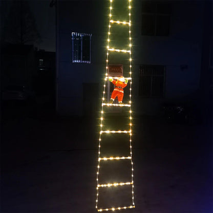 3M Santa Claus Climbing Ladder Outdoor Christmas Decoration Home Garden Cristmas Tree Ornement New Year Gift Xmas Tree Decor