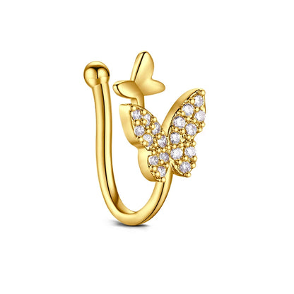 1Pcs Stainless Steel Nose Ring Hoop C Shape Septum Rings Non Piercing Ear Clip Earring Fake Nose RingsWomen Piercing Jewelry