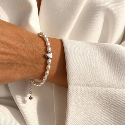 Fashion Bracelets For Women New Vintage Irregular CCB Beads Imitation Pearl Chain Jewelry Valentine's Gift B074