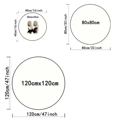 Christmas Tree Decoration Mat Large Area Christmas Circular Carpet Washable Anti Slip Carpet New Year Atmosphere Mat Decoration