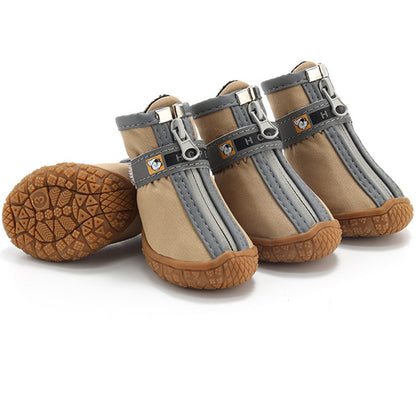 Dog Shoes Non-Slip Soles Thick Plush Protection Paw Pet Shoes Warm For Dog Non-Slip Dog Shoes Breathable Climbing Pets Booties
